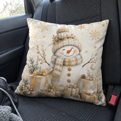 1/4 Pièces de Housses de Coussin Dorées pour Décoration de Noël en Polyester pour la Maison, la Voiture et le Canapé — photo