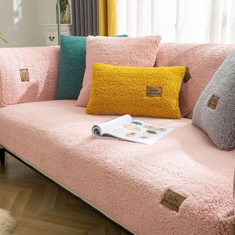 Housse de Canapé Ultra Douce en Cachemire d'Agneau – Effet Peluche & Antidérapante