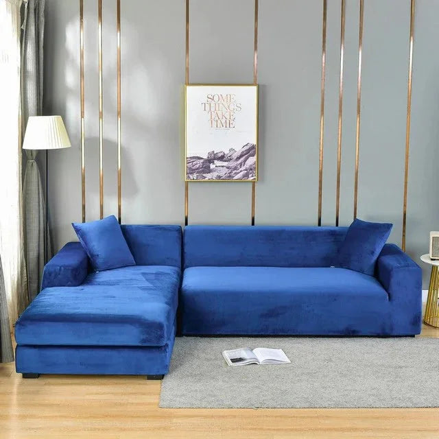Housse Universelle Premium Pour Canapé - Protection Complète Contre Les Taches — Bleu, photo 14
