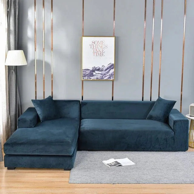 Housse Universelle Premium Pour Canapé - Protection Complète Contre Les Taches — Bleu Foncé, photo 17