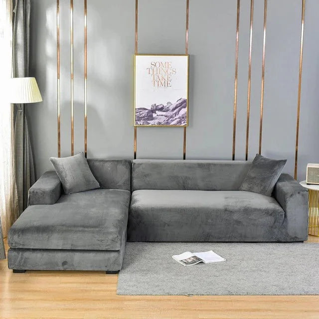 Housse Universelle Premium Pour Canapé - Protection Complète Contre Les Taches — Gris, photo 23